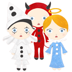 Angel, Devil, Pierrot