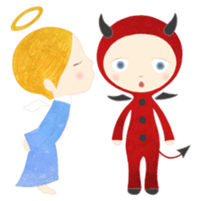Angel, Devil, Pierrot sticker #1919099
