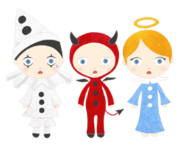 Angel, Devil, Pierrot sticker #1919100