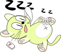 pop belly cat sticker #1920299