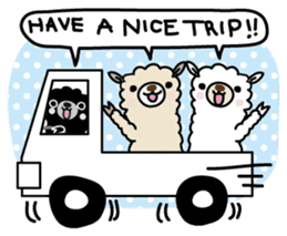 Three alpacas sticker - Greetings sticker #1920639