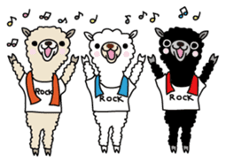 Three alpacas sticker - Greetings sticker #1920648