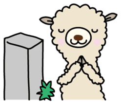 Three alpacas sticker - Greetings sticker #1920649