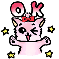 The pinky Yorkshire terrier Pink Yorkie sticker #1921149