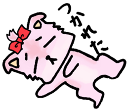 The pinky Yorkshire terrier Pink Yorkie sticker #1921154