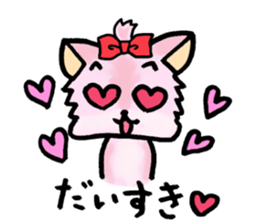 The pinky Yorkshire terrier Pink Yorkie sticker #1921155