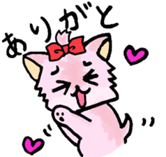 The pinky Yorkshire terrier Pink Yorkie sticker #1921162