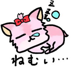 The pinky Yorkshire terrier Pink Yorkie sticker #1921173