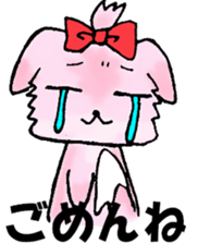 The pinky Yorkshire terrier Pink Yorkie sticker #1921174