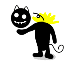 Black bogy cat sticker #1921941