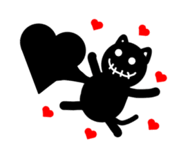 Black bogy cat sticker #1921943
