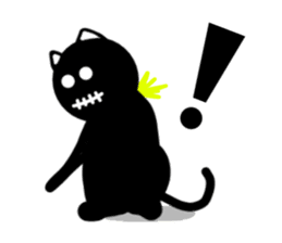 Black bogy cat sticker #1921944