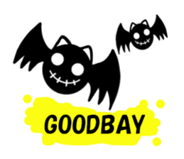 Black bogy cat sticker #1921945