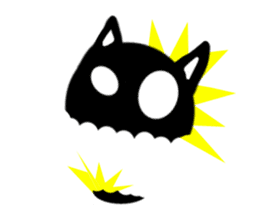 Black bogy cat sticker #1921946