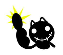 Black bogy cat sticker #1921948