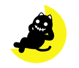 Black bogy cat sticker #1921950