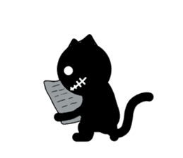 Black bogy cat sticker #1921958