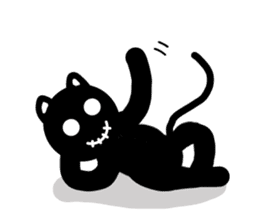 Black bogy cat sticker #1921960