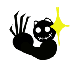 Black bogy cat sticker #1921962
