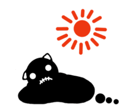 Black bogy cat sticker #1921965