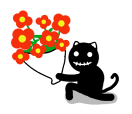 Black bogy cat sticker #1921972