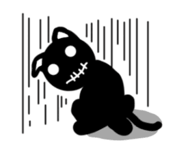 Black bogy cat sticker #1921974