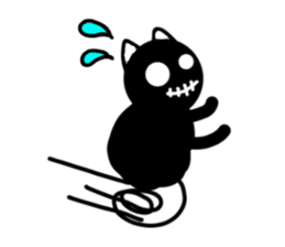 Black bogy cat sticker #1921976