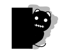 Black bogy cat sticker #1921978