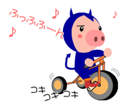 Small devil piglet "Deviton" sticker #1922436