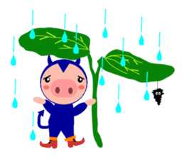 Small devil piglet "Deviton" sticker #1922438