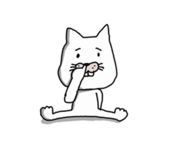 Legend of the white cat sticker #1925905