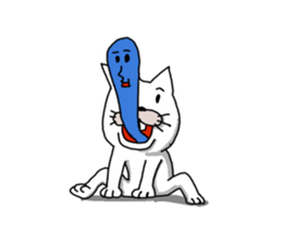 Legend of the white cat sticker #1925934
