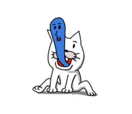 Legend of the white cat sticker #1925934