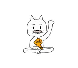 Legend of the white cat sticker #1925940