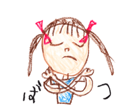 Picture of little girl sticker #1927567