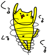 Let's play with a yellow cat sticker #1928042