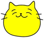 Let's play with a yellow cat sticker #1928051