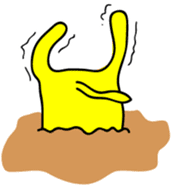 Let's play with a yellow cat sticker #1928059