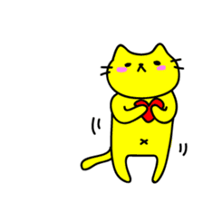 Let's play with a yellow cat sticker #1928066