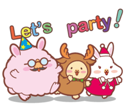 Kawaii Rabbits / Xmas sticker #1931673