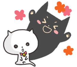 A white cat and Shadow cat sticker #1931684