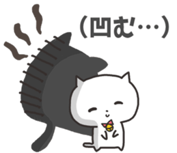 A white cat and Shadow cat sticker #1931698