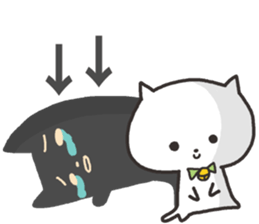 A white cat and Shadow cat sticker #1931700