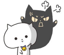 A white cat and Shadow cat sticker #1931704