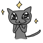 Free black cat sticker #1931770