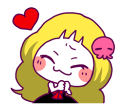 A girl and rabbit with a patched eye sticker #1932041