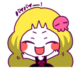 A girl and rabbit with a patched eye sticker #1932045