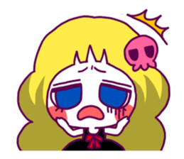 A girl and rabbit with a patched eye sticker #1932049