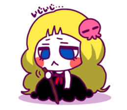 A girl and rabbit with a patched eye sticker #1932052