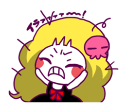 A girl and rabbit with a patched eye sticker #1932063